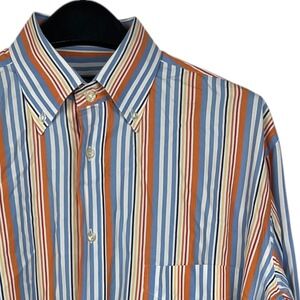 Paul &‎ Shark Striped Button Down Shirt Long Sleeve 100% Cotton Made in Italy L